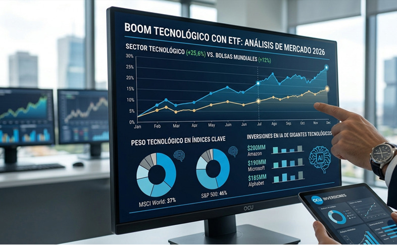 En lo que va de año, mientras que las bolsas mundiales ganan un +12%, el sector tecnológico se desmarca con un + 25,6%.